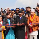अध्यक्ष ओलीद्वारा गाँउपालिकाको प्रशासकीय भवन उद्घाटन