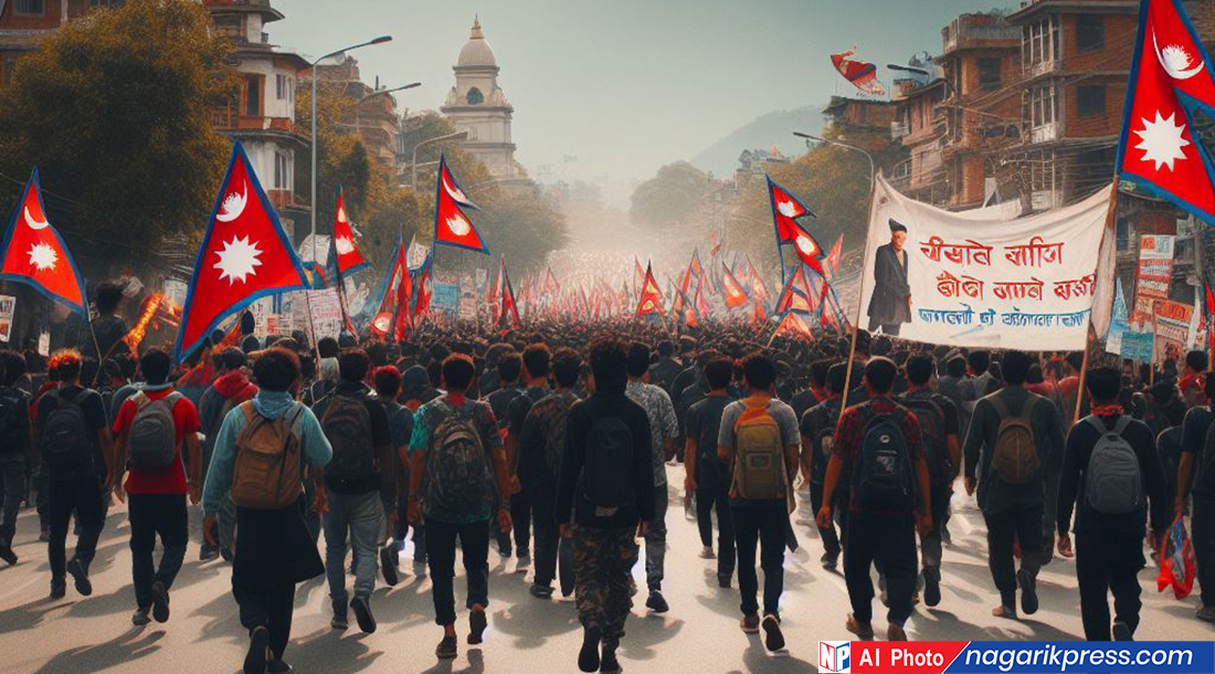महानगरको निर्णयविरुद्ध सटर बन्द गरेर व्यापारी सडकमा