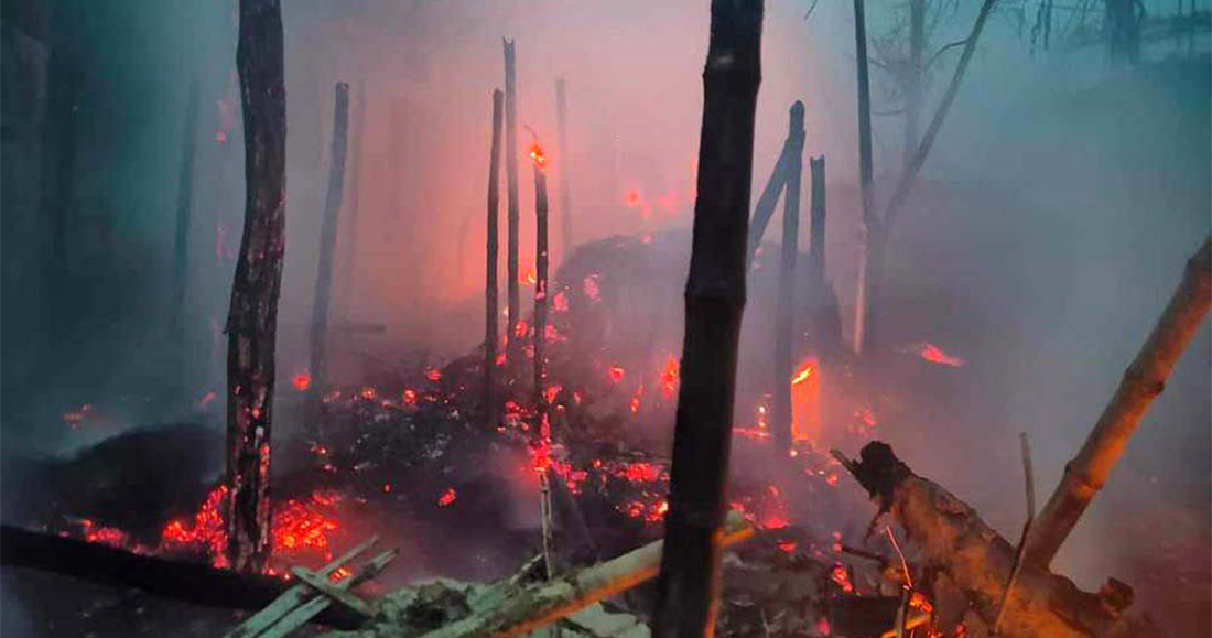 दलित बस्तीमा आगलागी हुँदा ३ गोठ जलेर नष्ट, लाखौंको क्षति