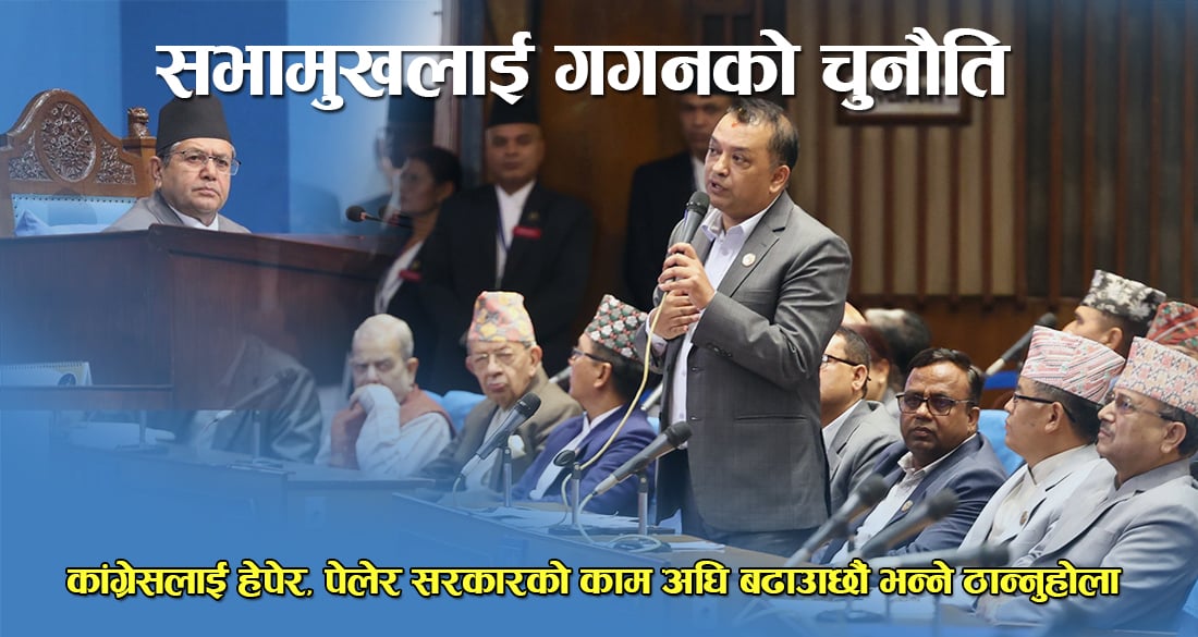 सभामुखले कांग्रेसलाई हेपेर सरकारको काम अघि बढाउँछौं भन्ने ठान्नुहोला : गगन थापा (भिडियो)