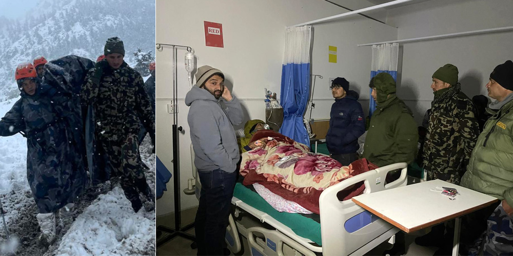 मनाङमा भारी हिमपात, १५ सय बढीको सेनाले गर्‍यो उद्धार