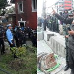 महानगरले ट्राफिक कार्यालय भत्काउन खोजेपछि बाक्लो संख्यामा प्रहरी परिचालन (तस्बिरहरु)