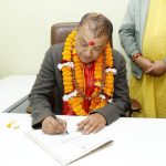 थापा सभापति भएपछि पहिलो पटक पार्टी कार्यलयमा, कार्यकर्तामा उत्साहको माहोल