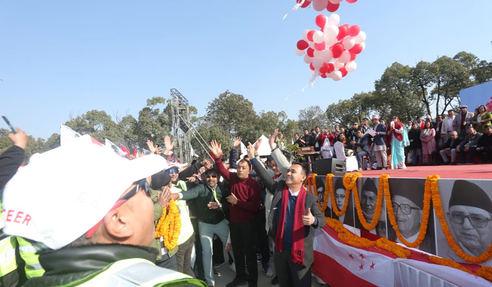 महामन्त्री थापा र शर्माले गरे कांग्रेस विशेष महाधिवेशनको उद्घाटन