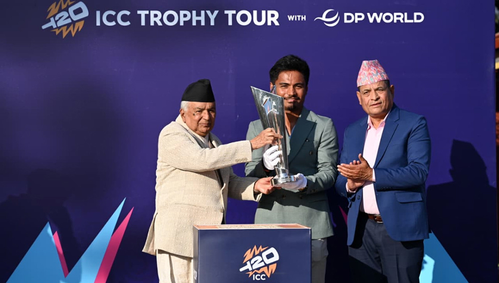 टि–२० विश्व कपको ट्रफी नेपाल आउनु देशका लागि गौरवपूर्ण क्षण: राष्ट्रपति