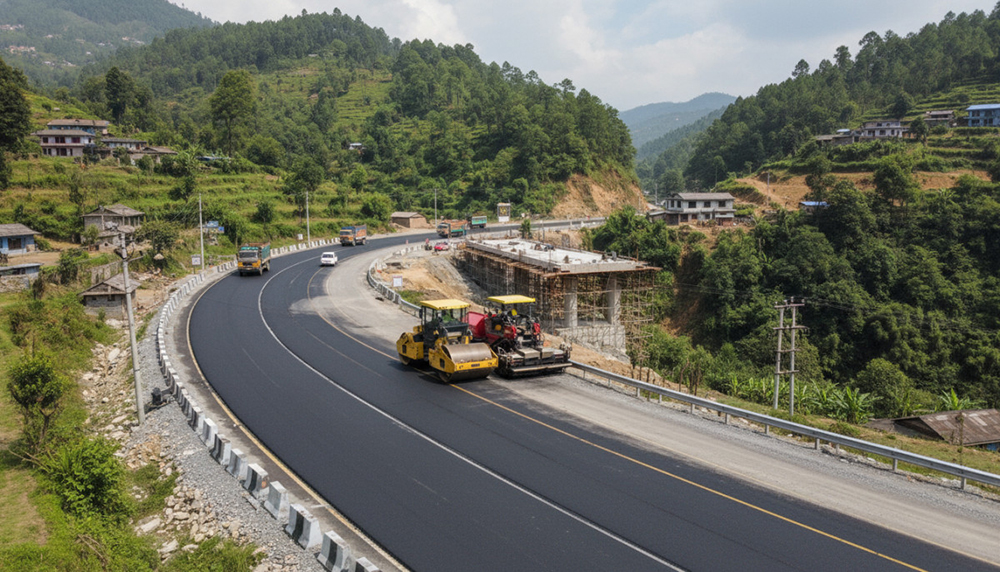 नौबिसे-नागढुंगा सडक खण्डको काम  ८५ प्रतिशत सम्पन्न