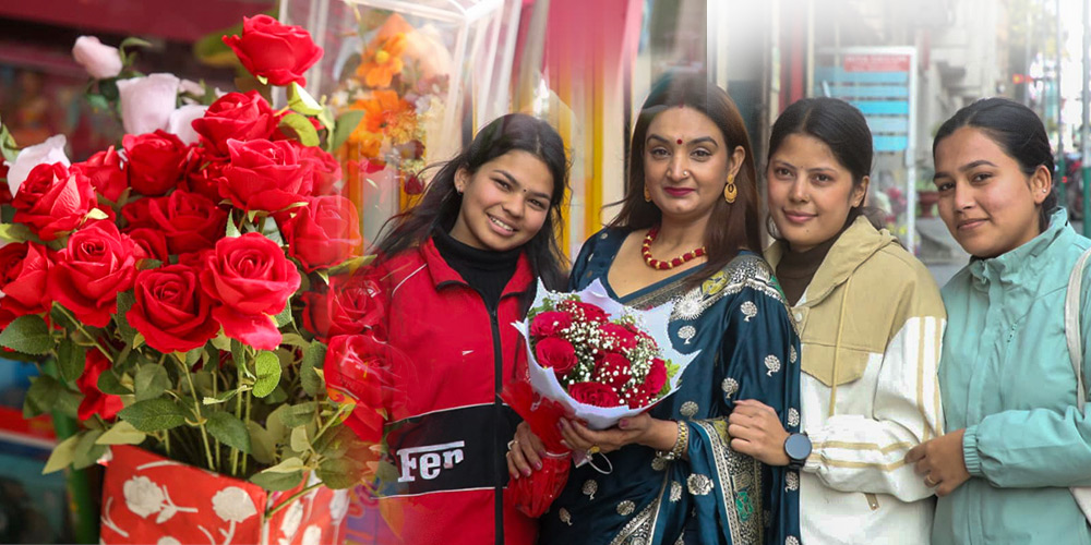 भ्यालेन्टाइन डे- काठमाडौंमा फूल र गिफ्टको व्यापार बढ्दै (तस्बिरहरु)