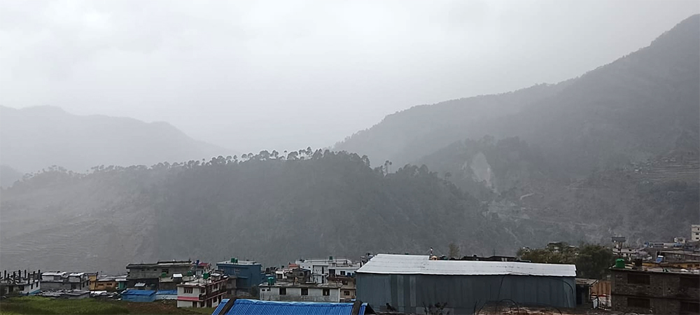 बाजुरामा हावाहुरी र असिना पानीले गहुँबालीमा क्षति