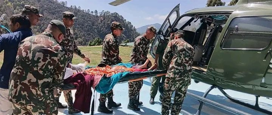 हेलिकप्टरमार्फत उद्धार गरिएकी महिला र नवजात शिशुको मृत्यु