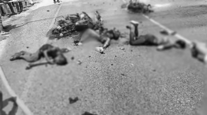 दुई मोटरसाईकल एक आपसमा ठोक्किदा ३ जनाको मृत्यु, ३ जना घाईते