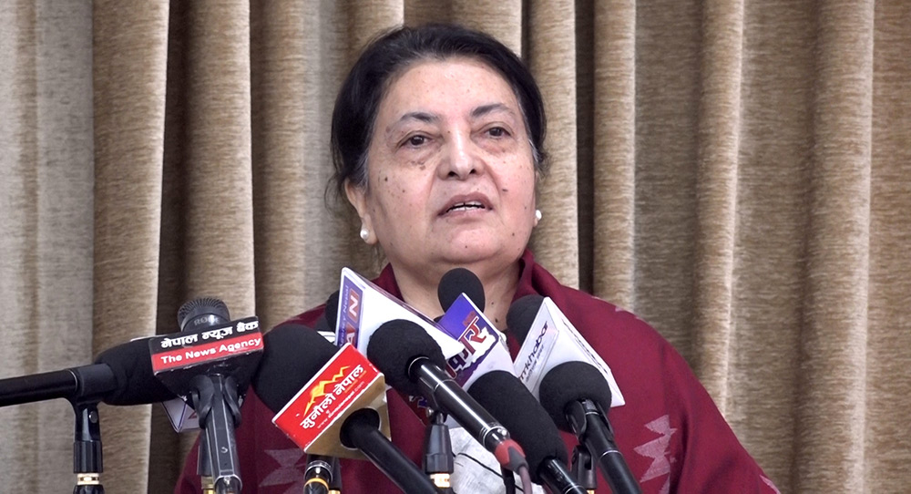 जबजकै आधारमा देशलाई अघि बढाउनु पर्छ: पूर्वराष्ट्रपति भण्डारी