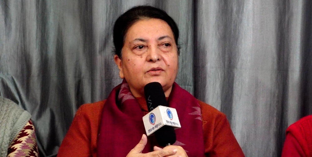 नयाँ पार्टीको उदयले मौलिक हक र लोकतन्त्र माथि प्रश्न उठेको छ : पूर्वराष्ट्रपति भण्डारी