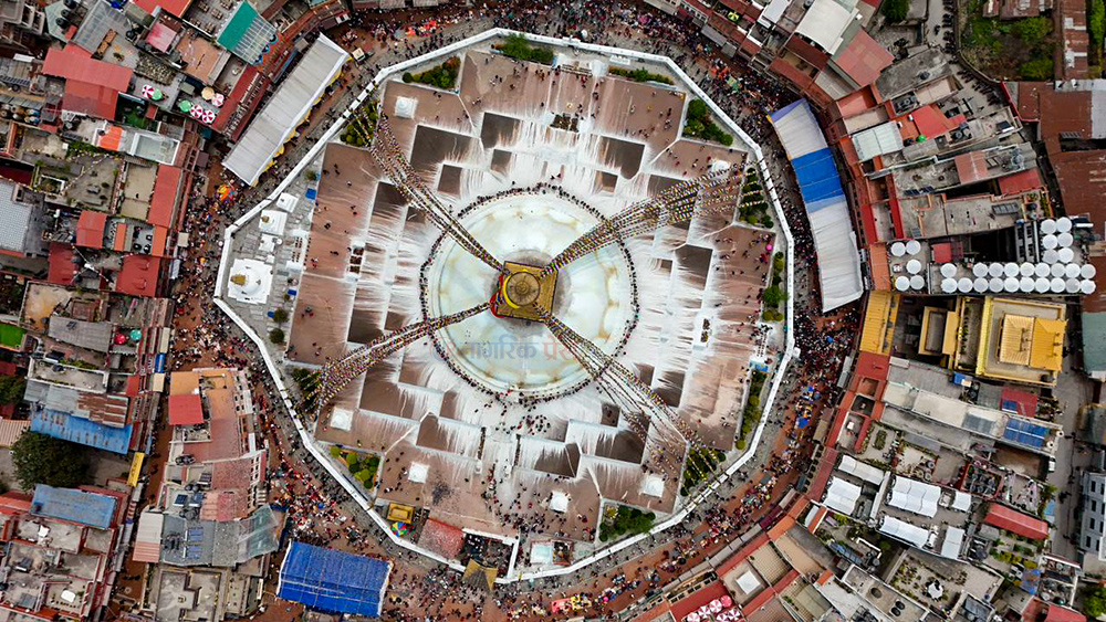 ड्रोन तस्बिरमा हेर्नुस् ‘तेमाल जात्रा’