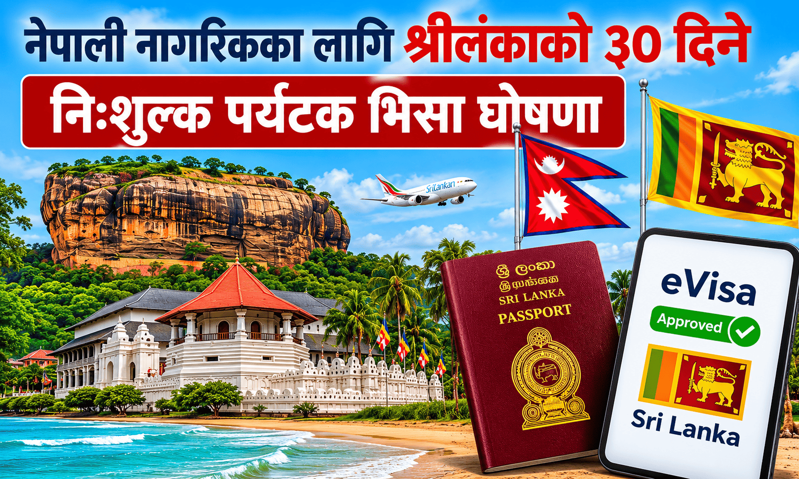 नेपालीलाई फ्री टुरिस्ट भिसा ,श्रीलंका भ्रमण अब झन् आकर्षक