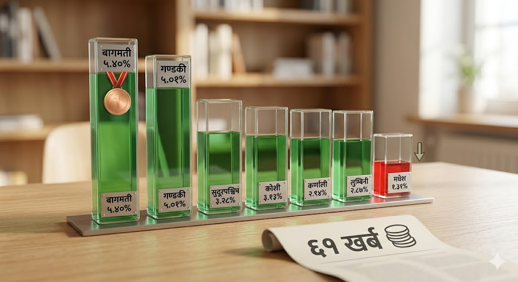 आर्थिक वृद्धिमा बागमती अगाडि, मधेश प्रदेश पछाडि