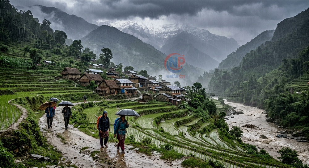 आज यी प्रदेशमा हुने छ भारी वर्षा