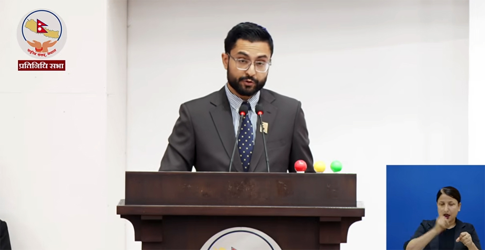 मन्त्री पोखरेलद्वारा सरकारका एकसय दिनका उपलब्धि संसदमा प्रस्तुत