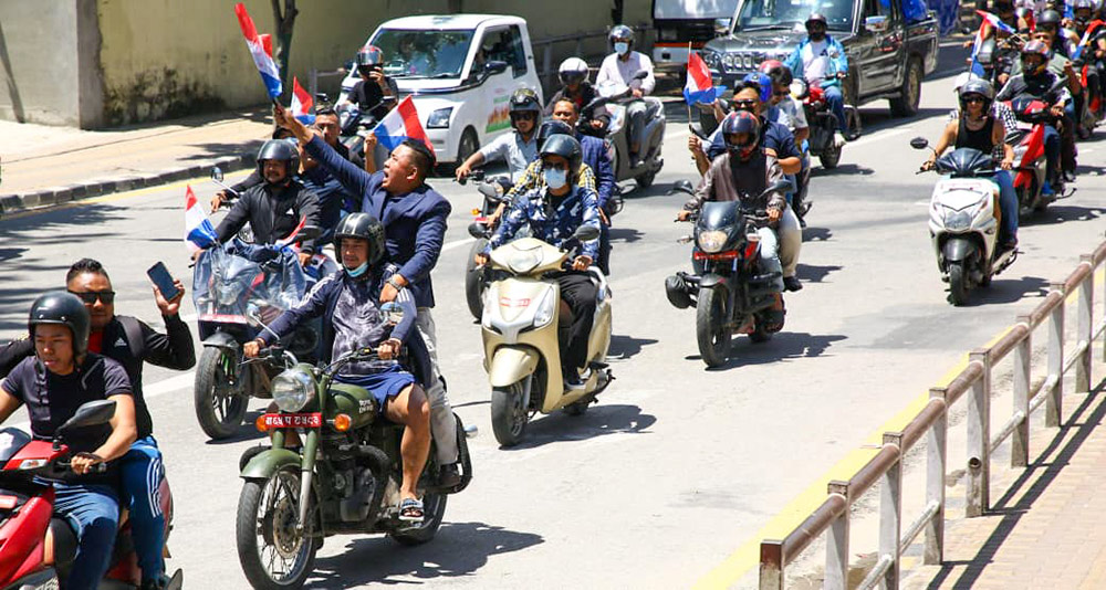 नेपाल तरुण दलको मोटरसाइकल र्‍याली (तस्बिरहरू)