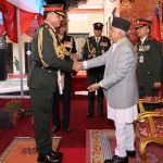 भारतीय स्थल सेनाध्यक्ष सेठलाई नेपाली सेनाको मानार्थ महारथीको दर्जा प्रदान