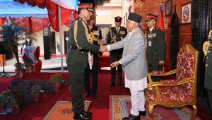 भारतीय स्थल सेनाध्यक्ष सेठलाई नेपाली सेनाको मानार्थ महारथीको दर्जा प्रदान